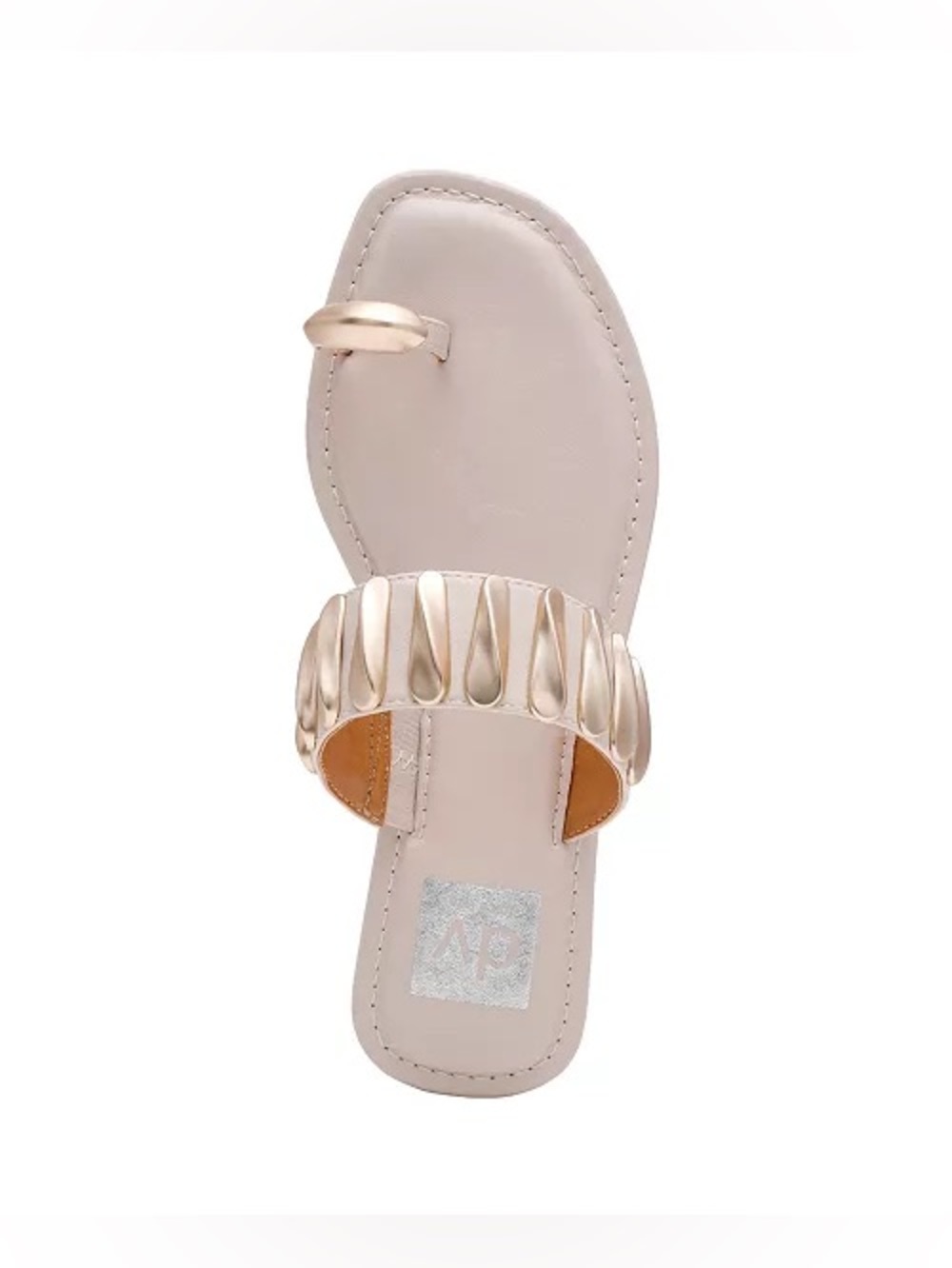 DV Dolce Vita Women's Jayson Jewelry Embellished Thong Toe Ring Flat Sandals